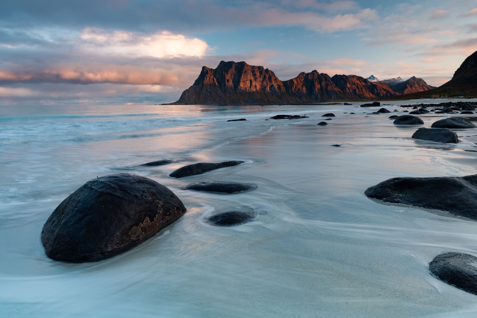Nikon D850 sample photo. Beach, rock, sunset photography
