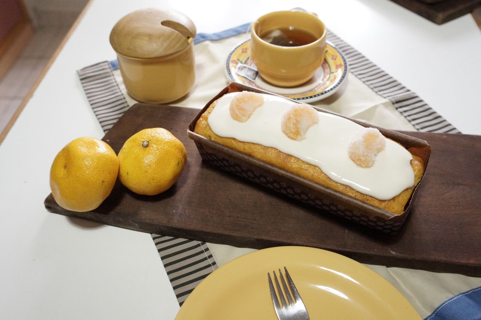 E 18-50mm F4-5.6 sample photo. Pudding, fruit, tangerine photography
