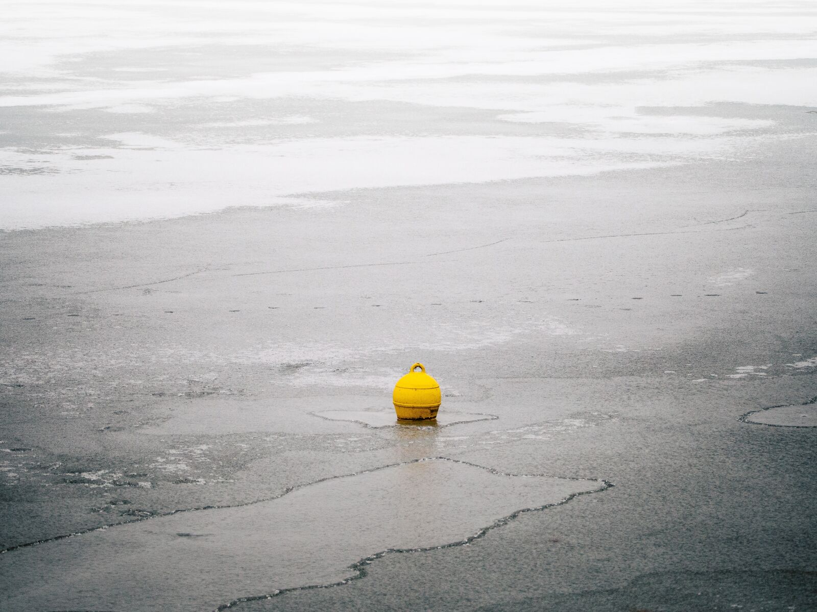 Olympus OM-D E-M5 sample photo. Buoy, yellow, lake photography