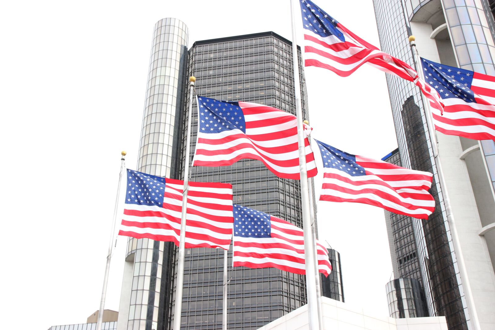 Canon EOS 600D (Rebel EOS T3i / EOS Kiss X5) sample photo. Detroit, american flag, flags photography
