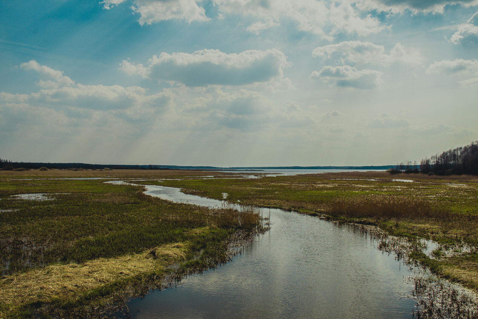 Canon EF-S 18-135mm F3.5-5.6 IS sample photo. Canal, cloud, clouds, landscape photography