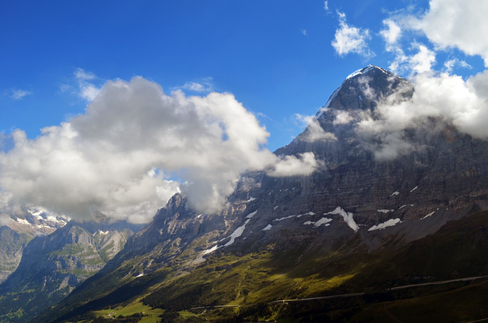 Nikon D5100 sample photo. Eiger north face, panorama photography