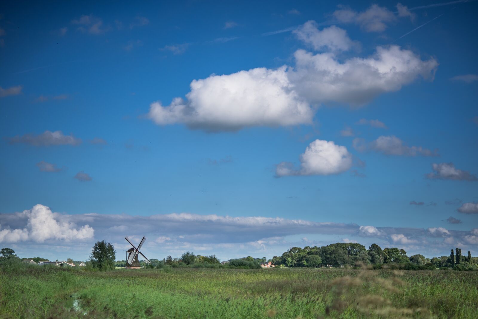 Nikon D600 sample photo. Mill, meadows, clouds photography