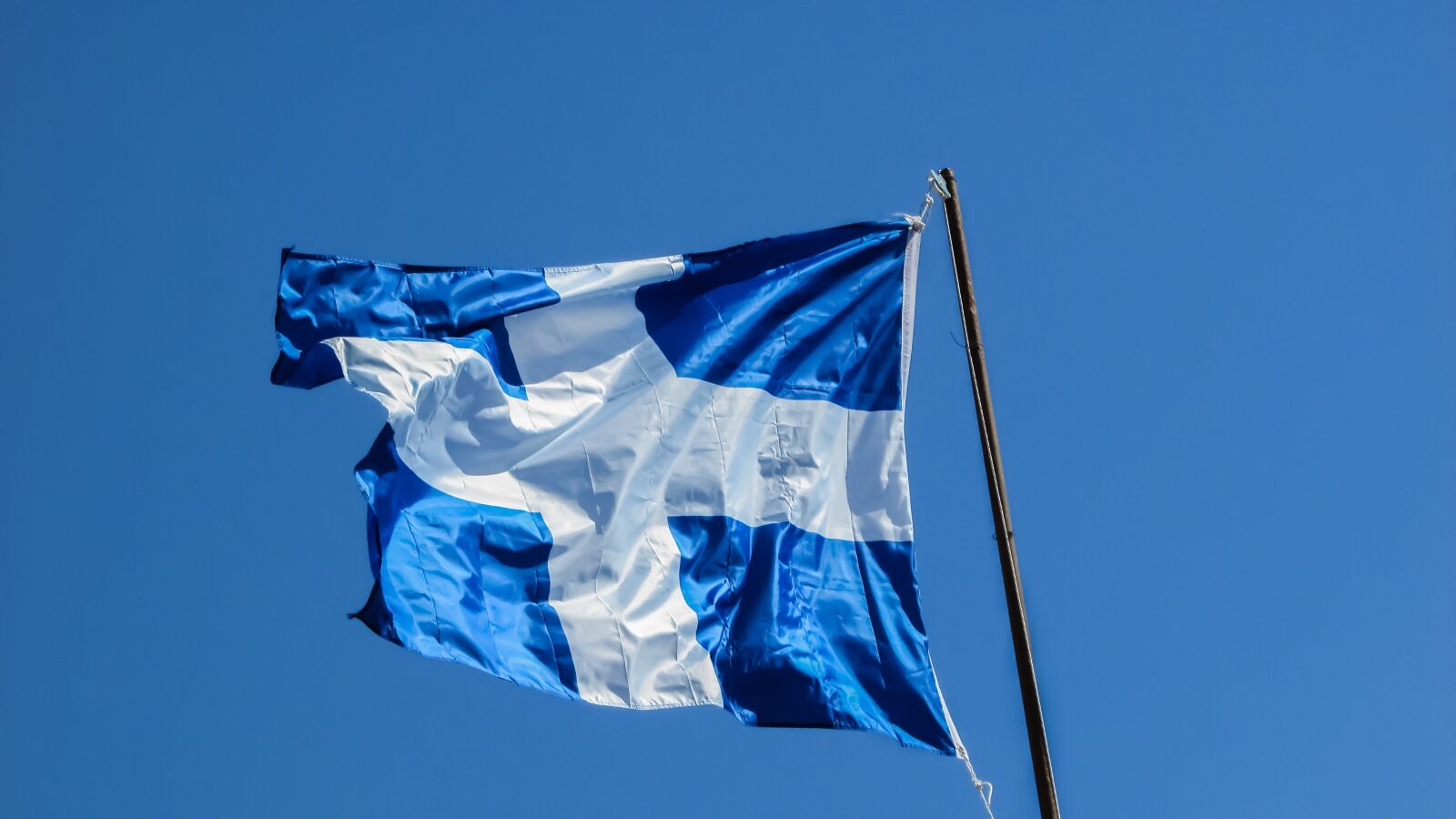 Canon PowerShot SX400 IS sample photo. Flag, waving, greece photography