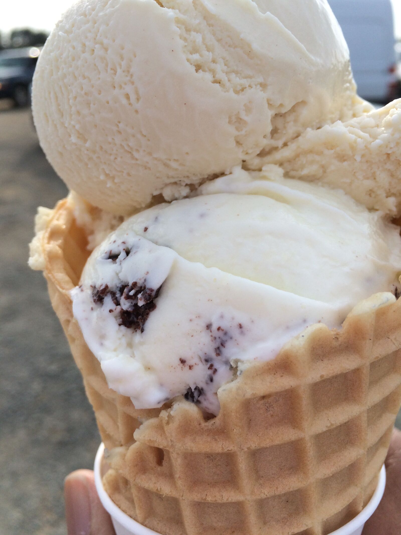 iPhone 5s back camera 4.15mm f/2.2 sample photo. Ice cream, cone, ice photography
