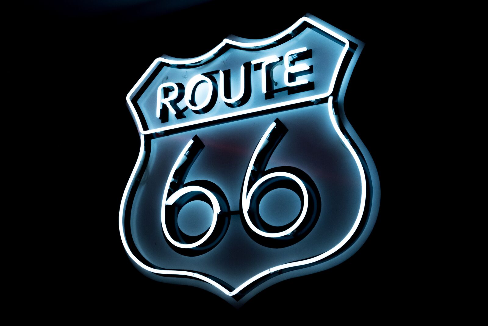 Fujifilm X-T2 sample photo. Route 66, transport, neon light photography