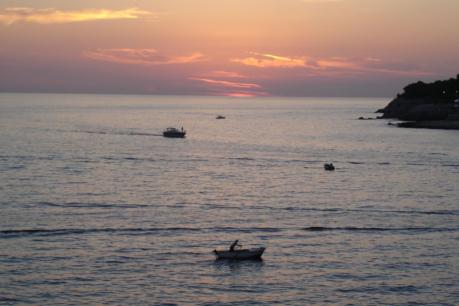 Sony DSC-W1 sample photo. Adriatic, sea, sunset photography