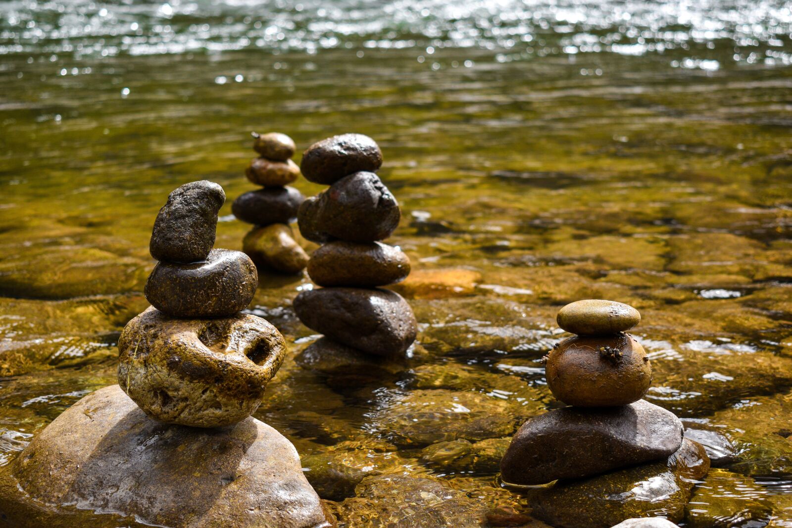 Nikon D3500 sample photo. River, stones, peaceful photography