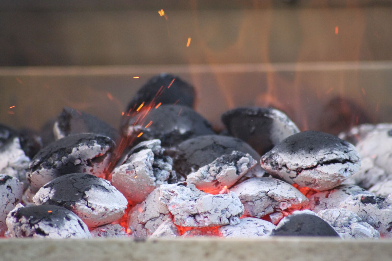 Canon EOS 500D (EOS Rebel T1i / EOS Kiss X3) sample photo. Charcoal, briquettes, embers photography