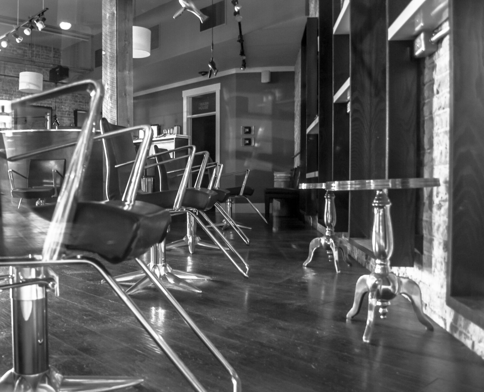 Nikon D5000 sample photo. Barbershop, black, and, white photography