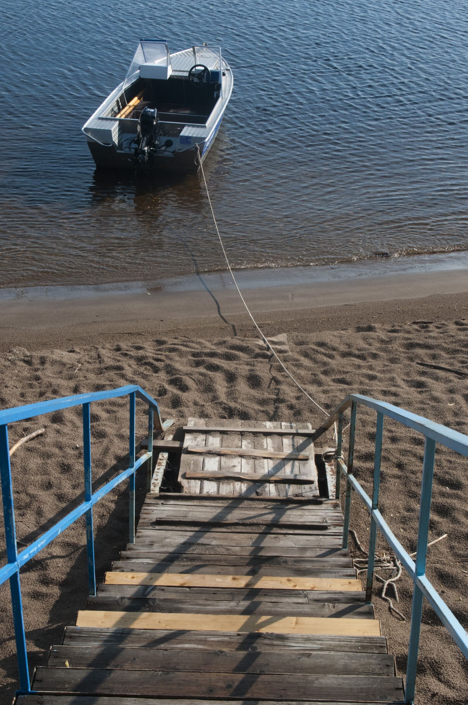 Nikon D300S sample photo. River, ladder, boat photography