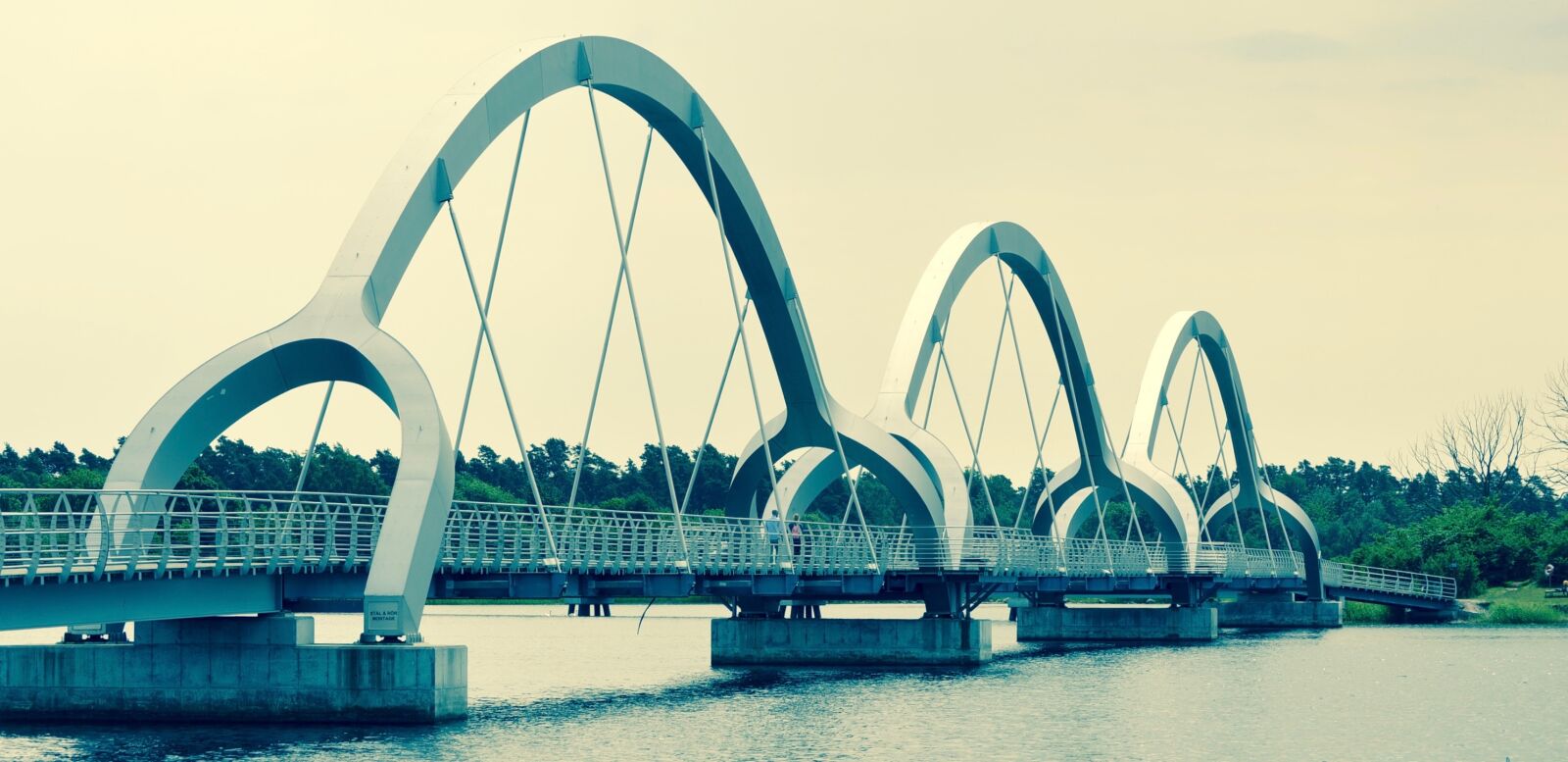 Nikon D3200 sample photo. Footbridge, cycle bridge, water photography