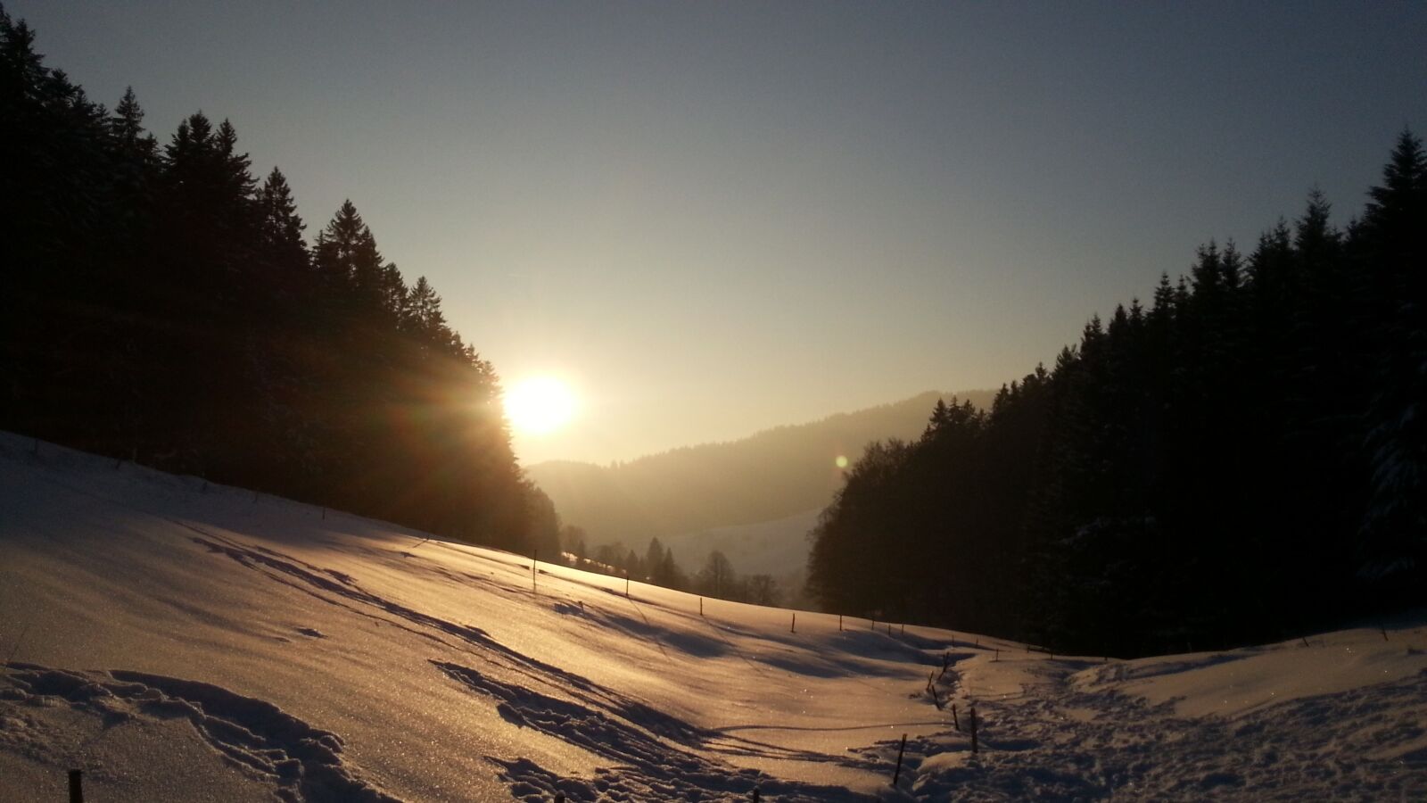 Samsung Galaxy S3 sample photo. Snow landscape, sunset, snow photography