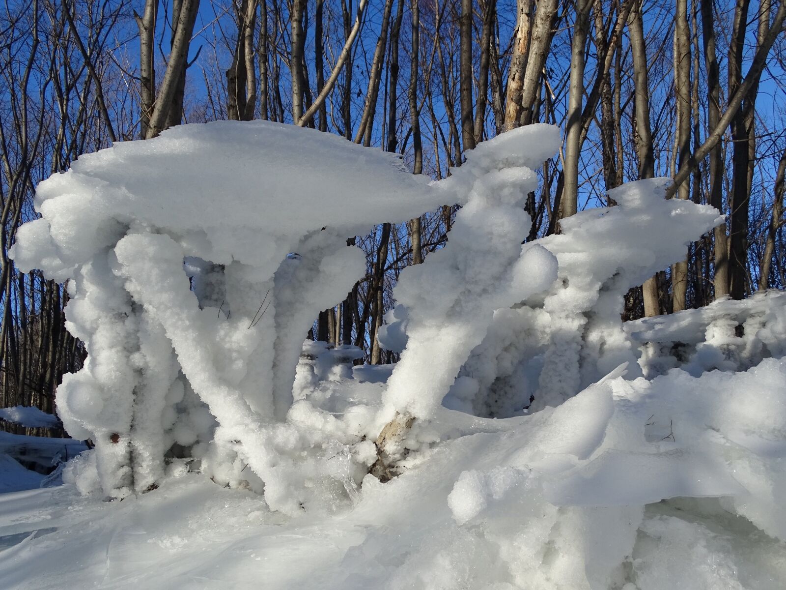 Sony DSC-HX400 sample photo. Winter, river, ice photography