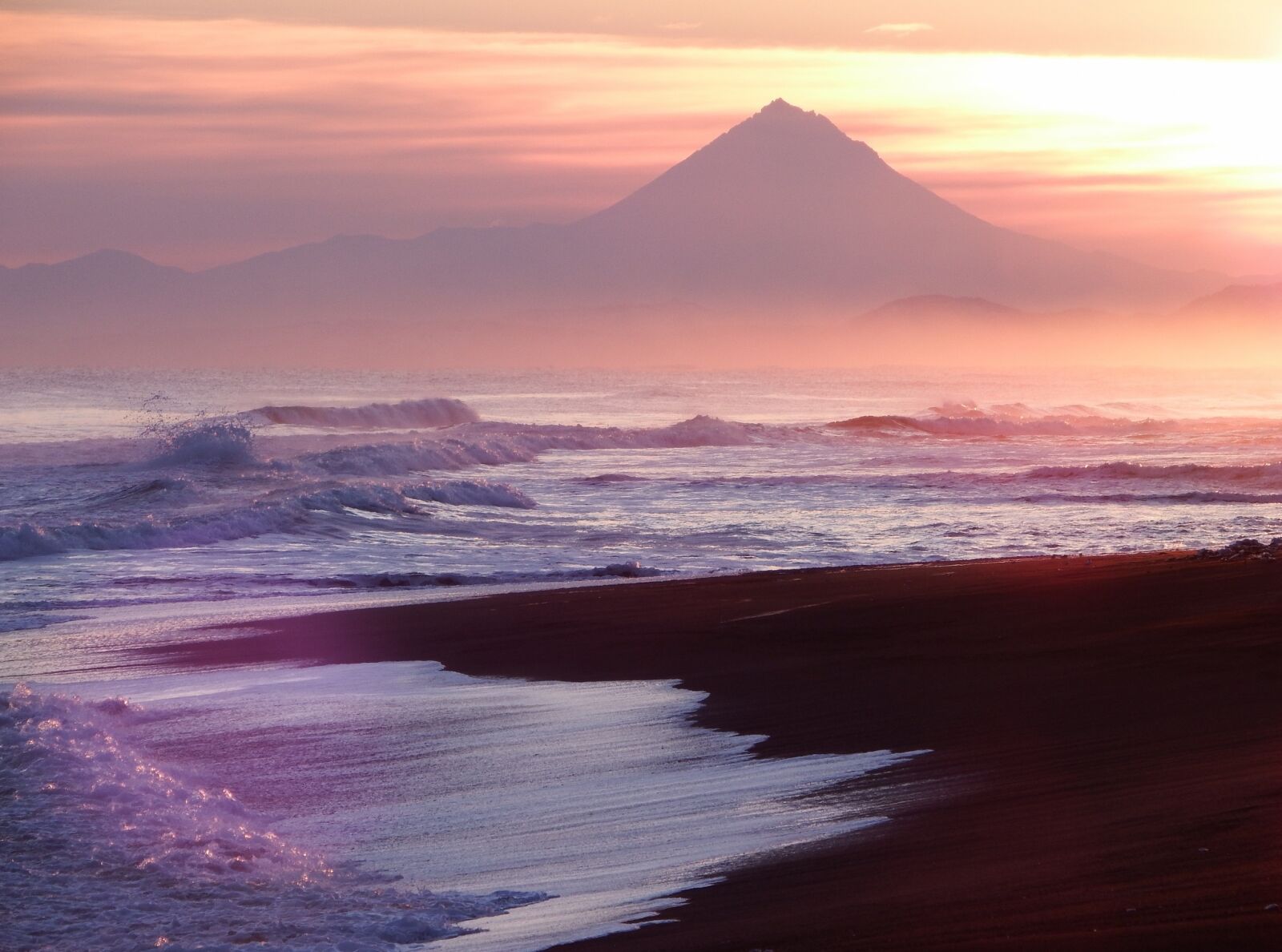 Fujifilm FinePix S1 sample photo. Sunset, ocean, wave photography
