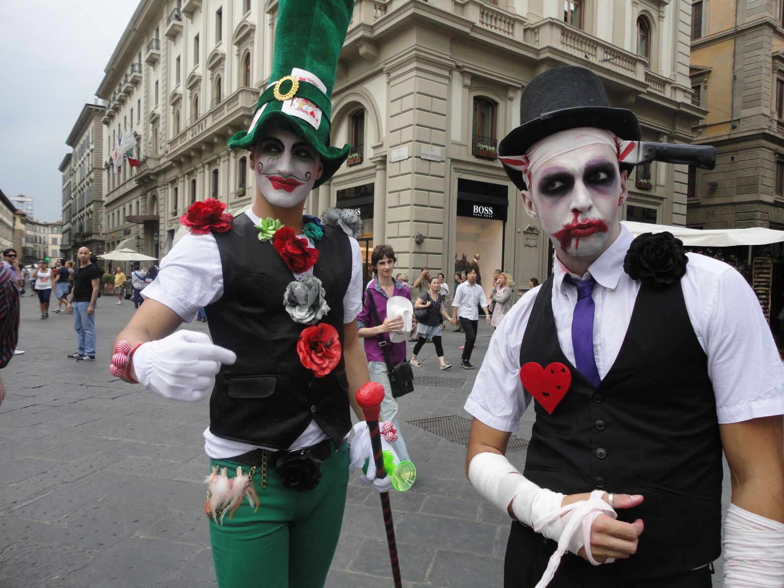 Sony Cyber-shot DSC-W350 sample photo. Street mimes, florence, italy photography