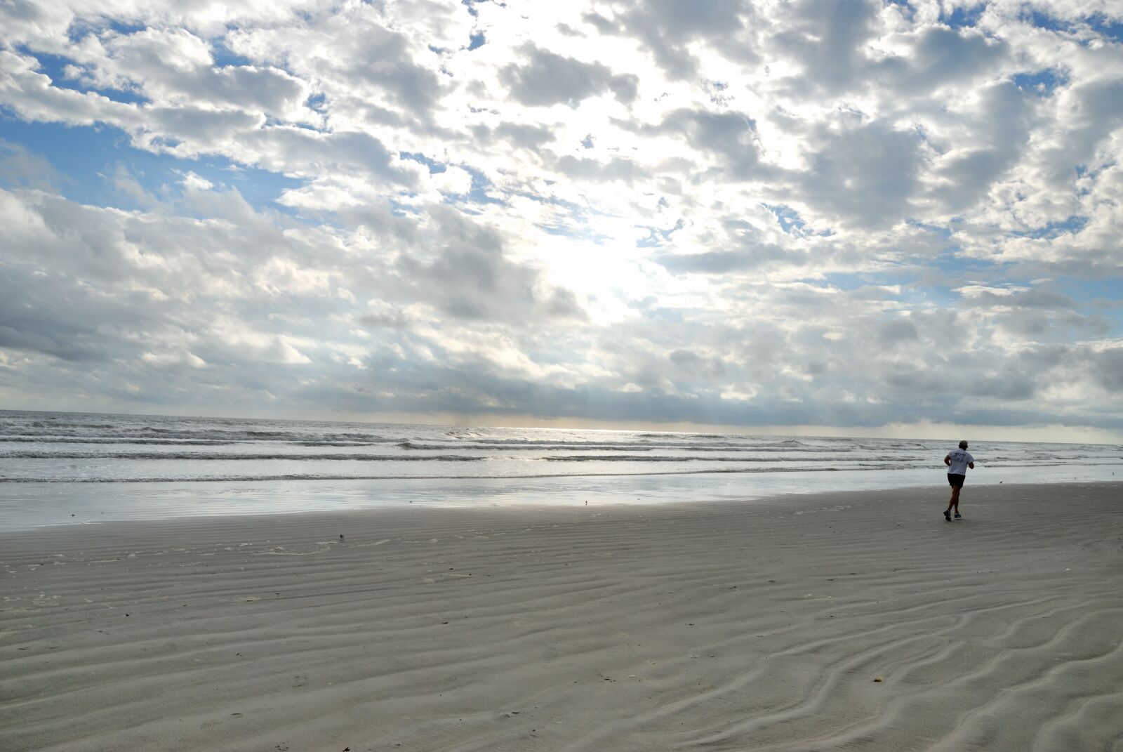 Nikon D200 sample photo. Beach, person, jogging photography