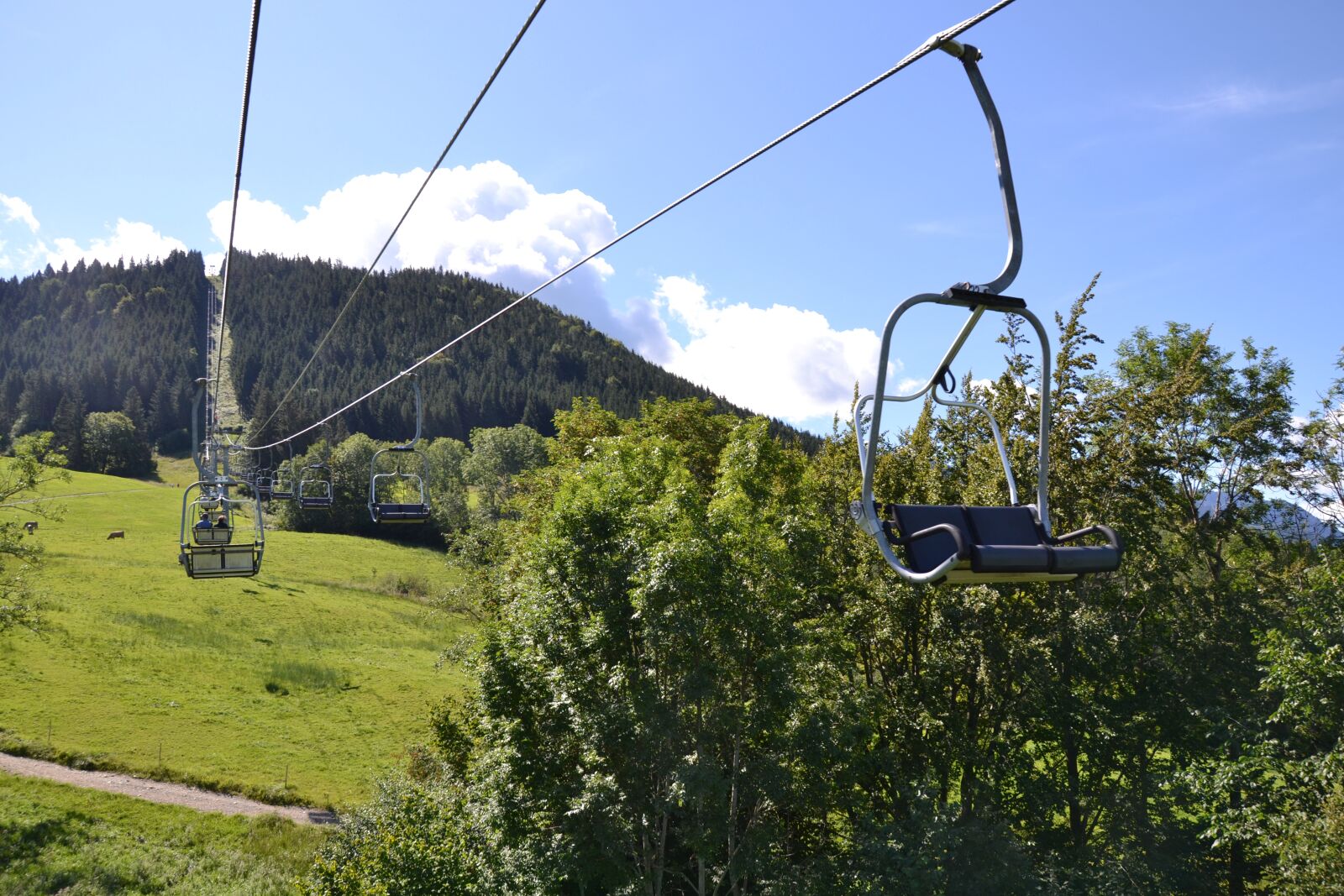 Nikon D3100 sample photo. Allgäu, chairlift, lift photography