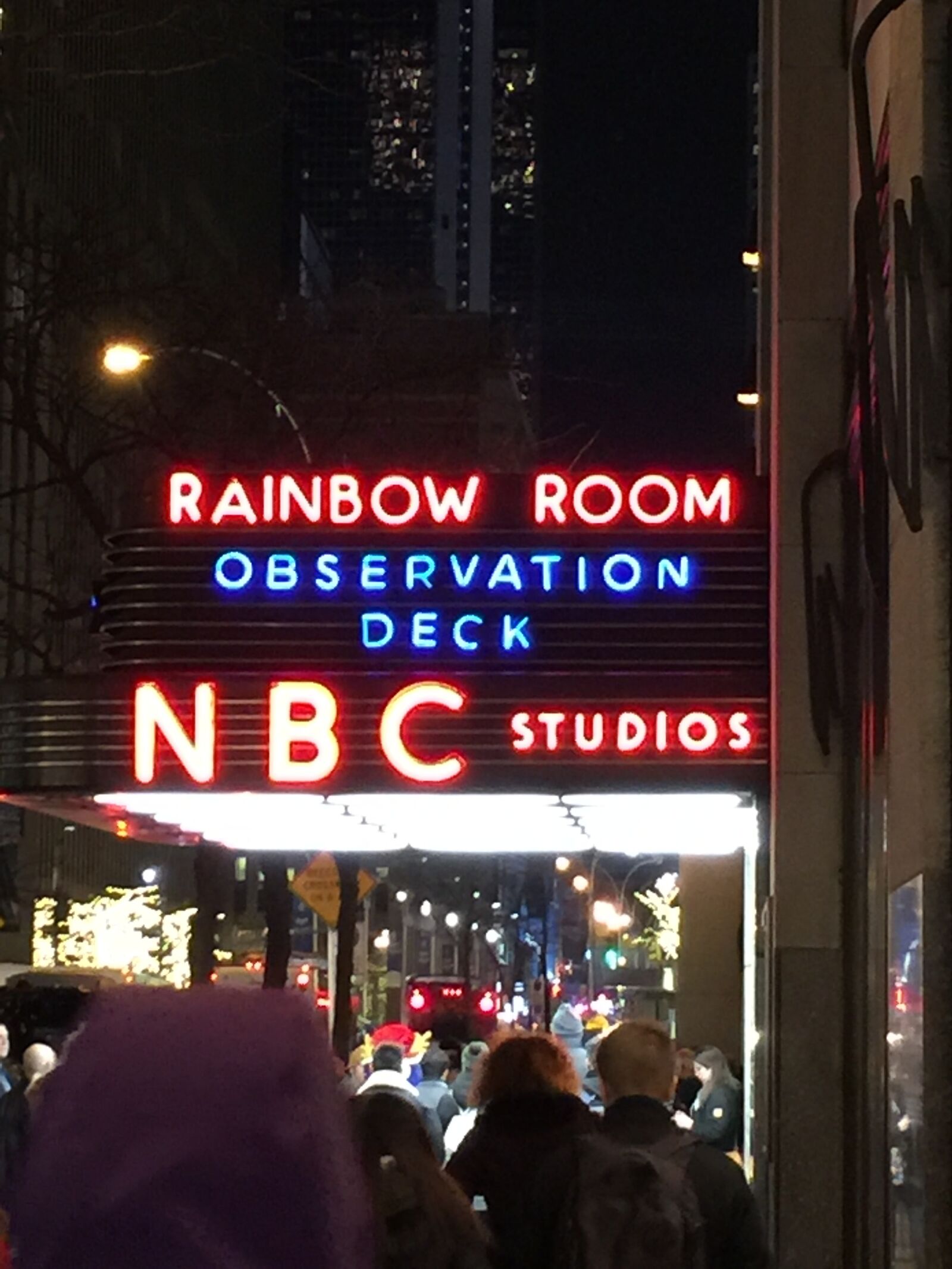 iPhone 6 Plus back camera 4.15mm f/2.2 sample photo. Broadcasting, city, nbc, neon photography