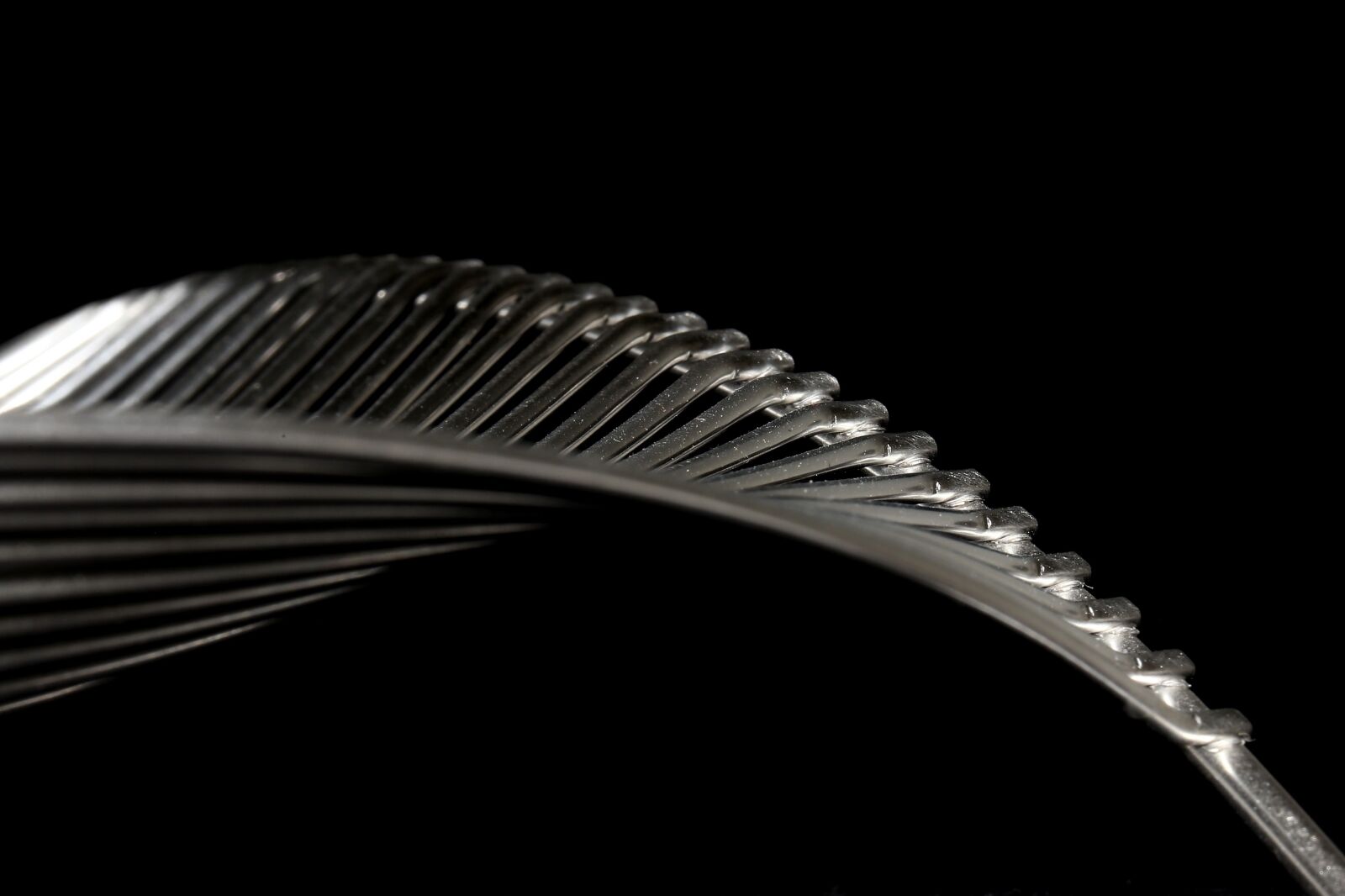 Canon EF 100mm F2.8L Macro IS USM sample photo. Wire, bent, chrome photography