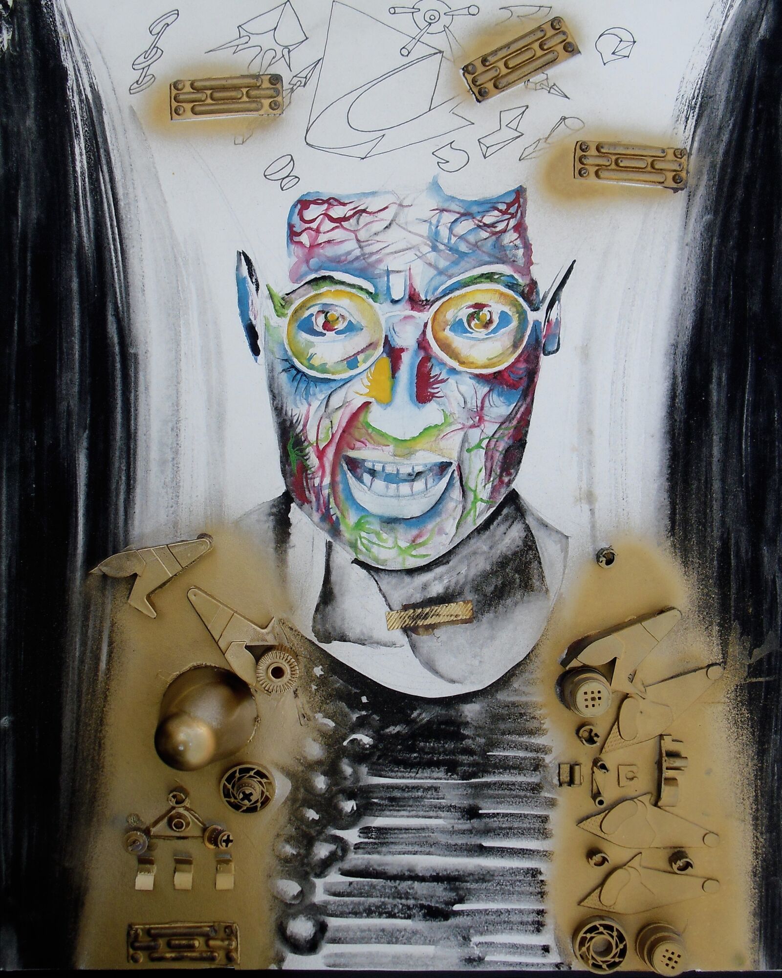 CASIO EX-Z35 sample photo. Self portrait, art, painting photography