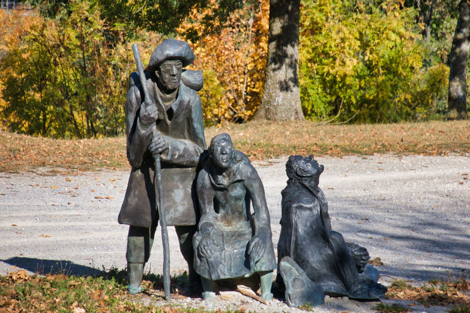 Canon PowerShot G3 X sample photo. Pilgrim, sculpture, hohenberg photography