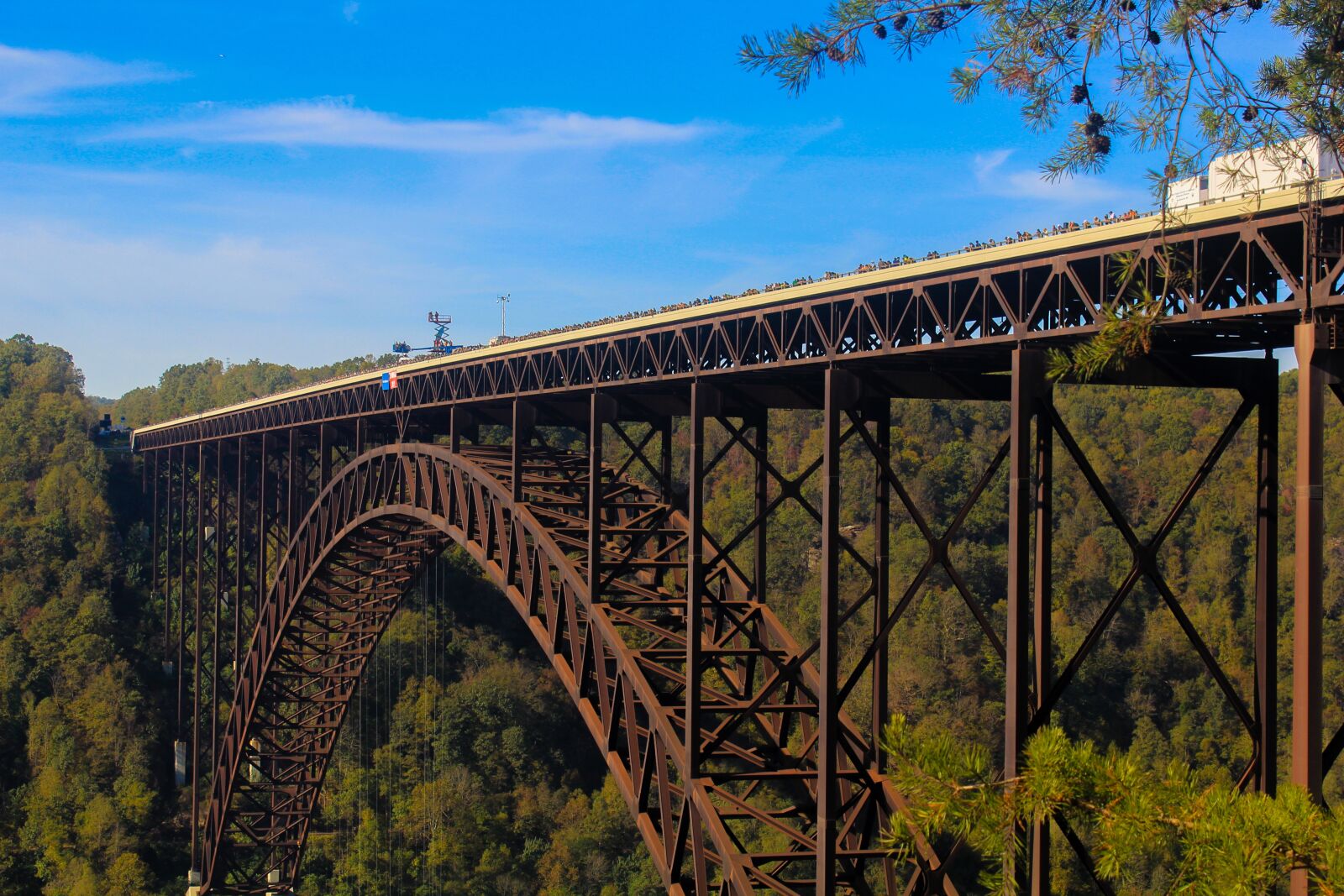 Canon EOS 60D + Canon EF-S 18-55mm F3.5-5.6 IS sample photo. New river gorge, bridge photography