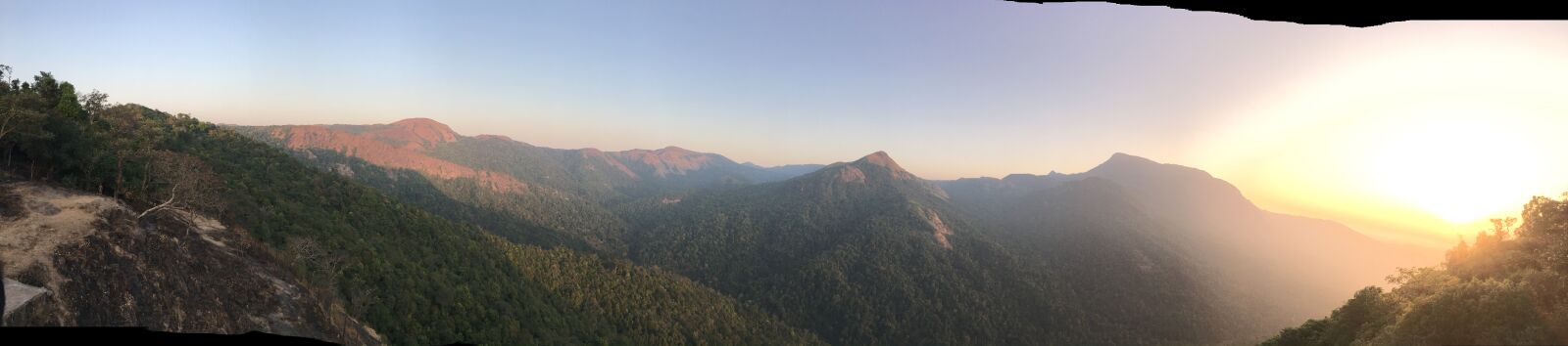 Apple iPhone 6s sample photo. Panoramic, sunset, western ghats photography