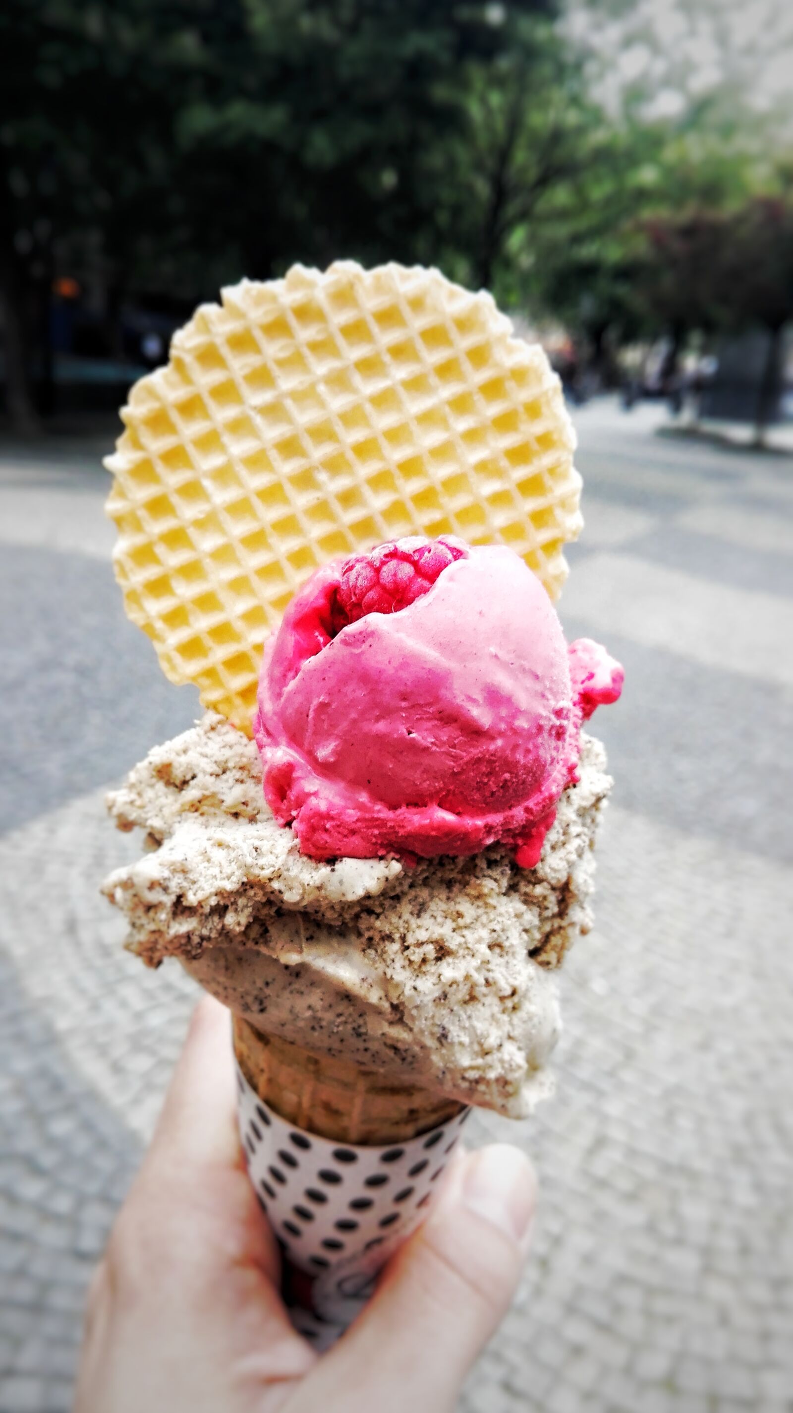 HUAWEI P8 Lite sample photo. Ice, cream, raspberry photography