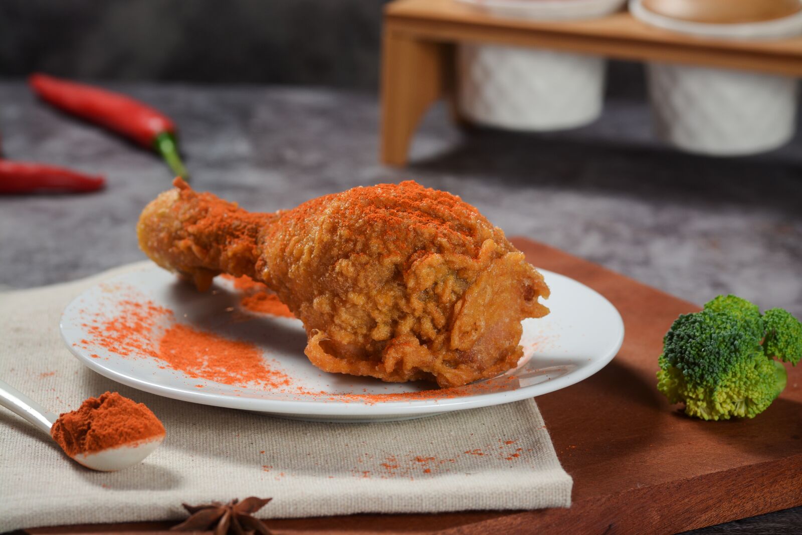 Nikon D7100 sample photo. Fried chicken, chili, fast photography