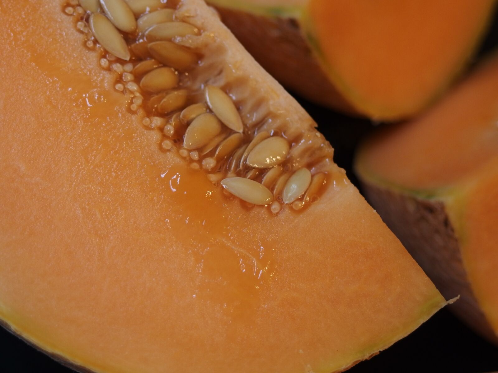 Olympus XZ-2 iHS sample photo. Melon, cantaloupe, orange fruit photography