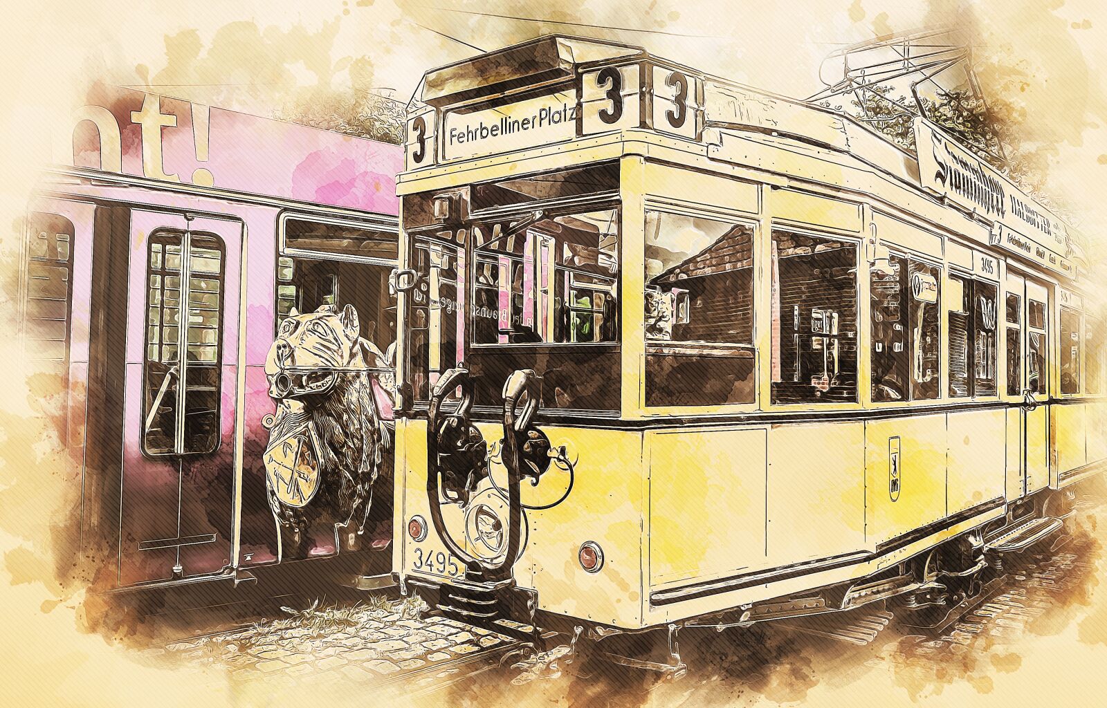 Sony a7 II + Sony FE 28-70mm F3.5-5.6 OSS sample photo. Tram, train, old photography