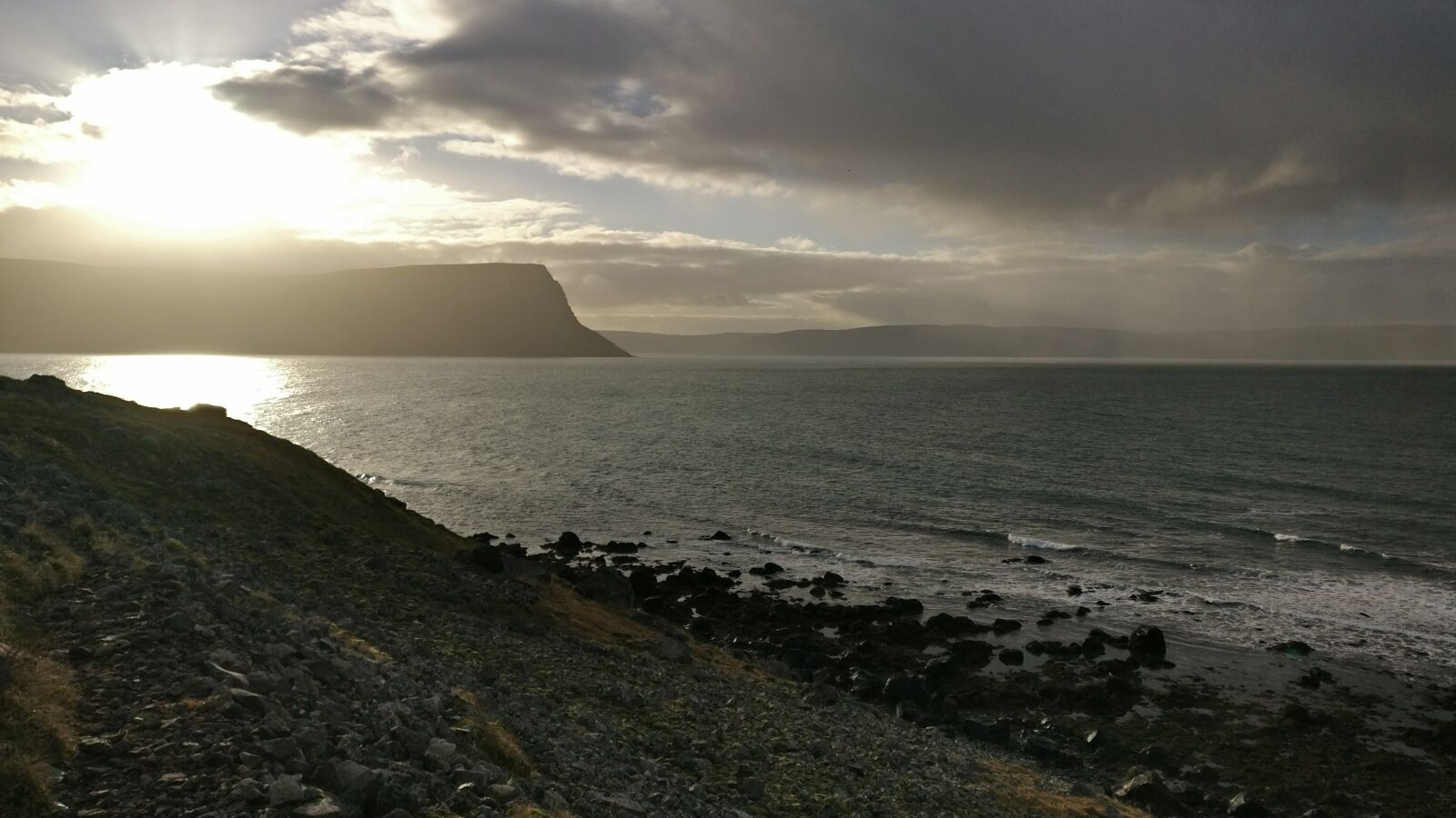 OnePlus A3000 sample photo. Clouds, fjord, iceland, sun photography