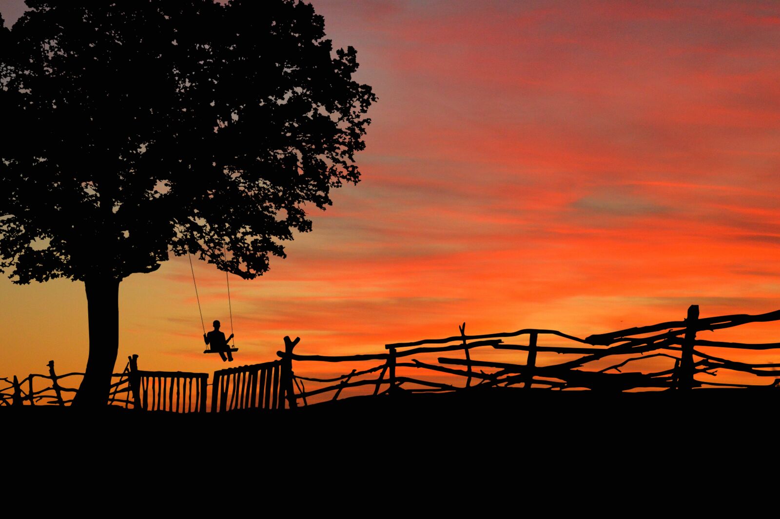 Nikon D3200 sample photo. Sunset, silhouette, freedom photography