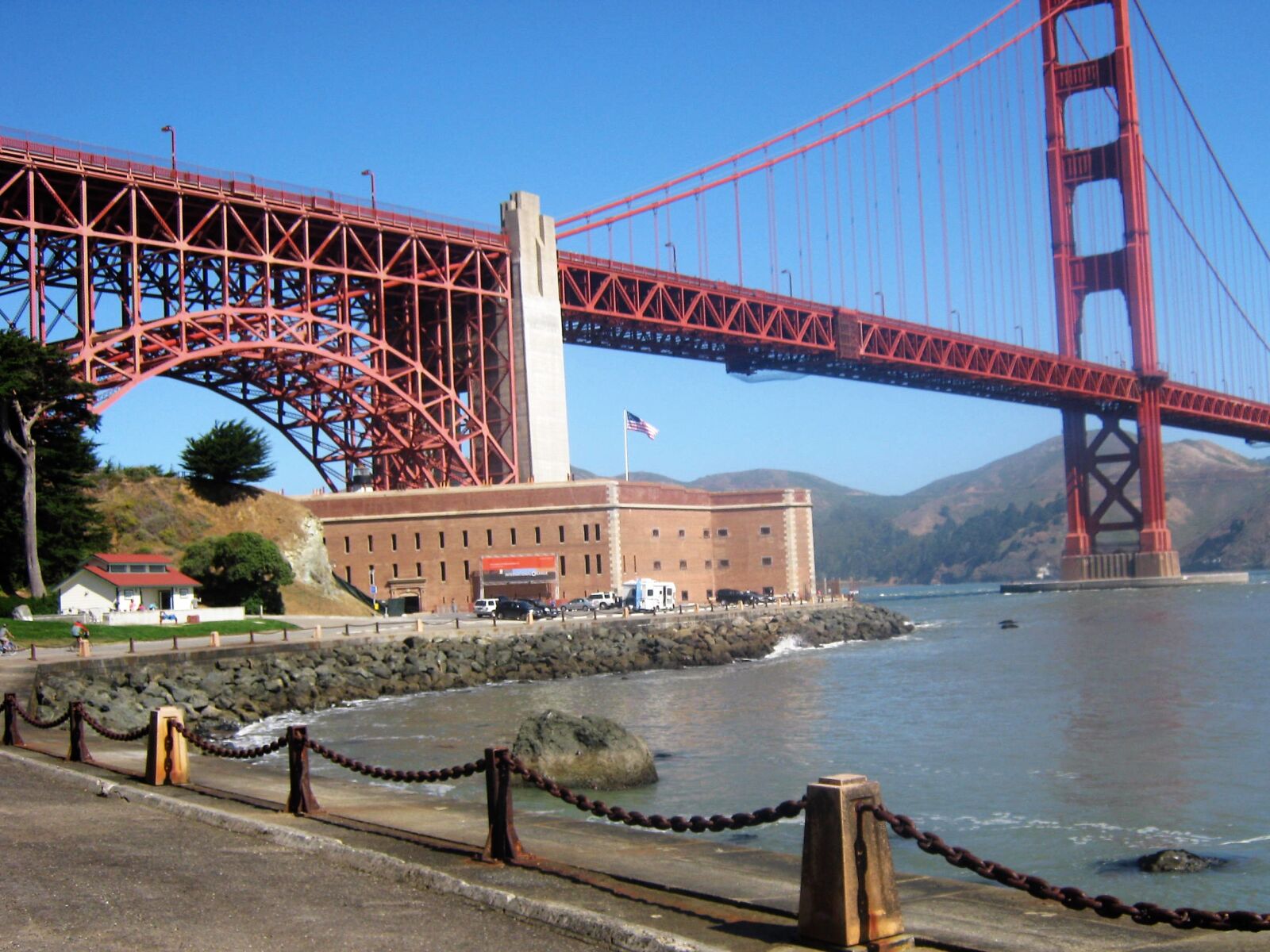 Canon PowerShot A480 sample photo. Fort, point, golden, gate photography