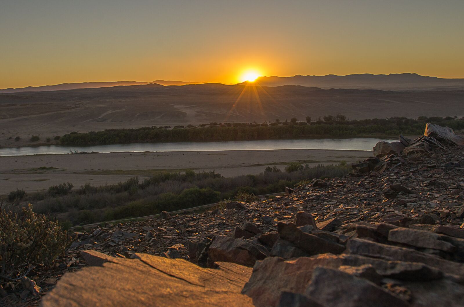 Pentax K-5 sample photo. River, desert, sunset photography