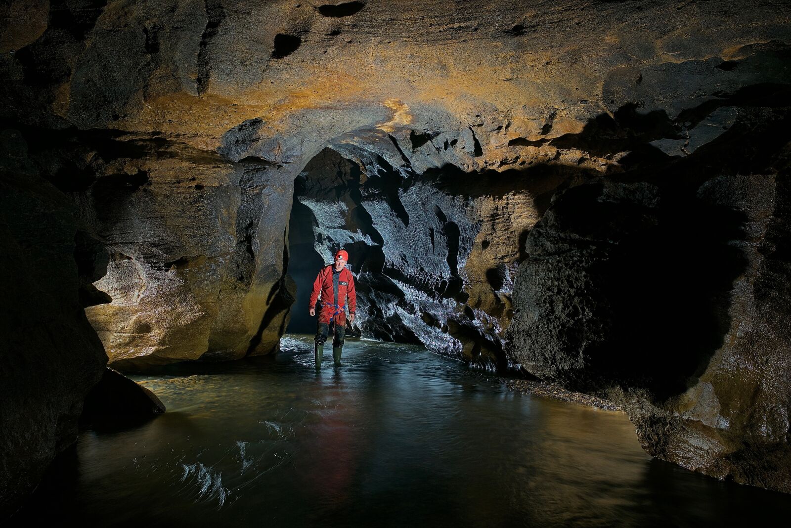 Nikon D750 sample photo. Cave, underground river, potholing photography