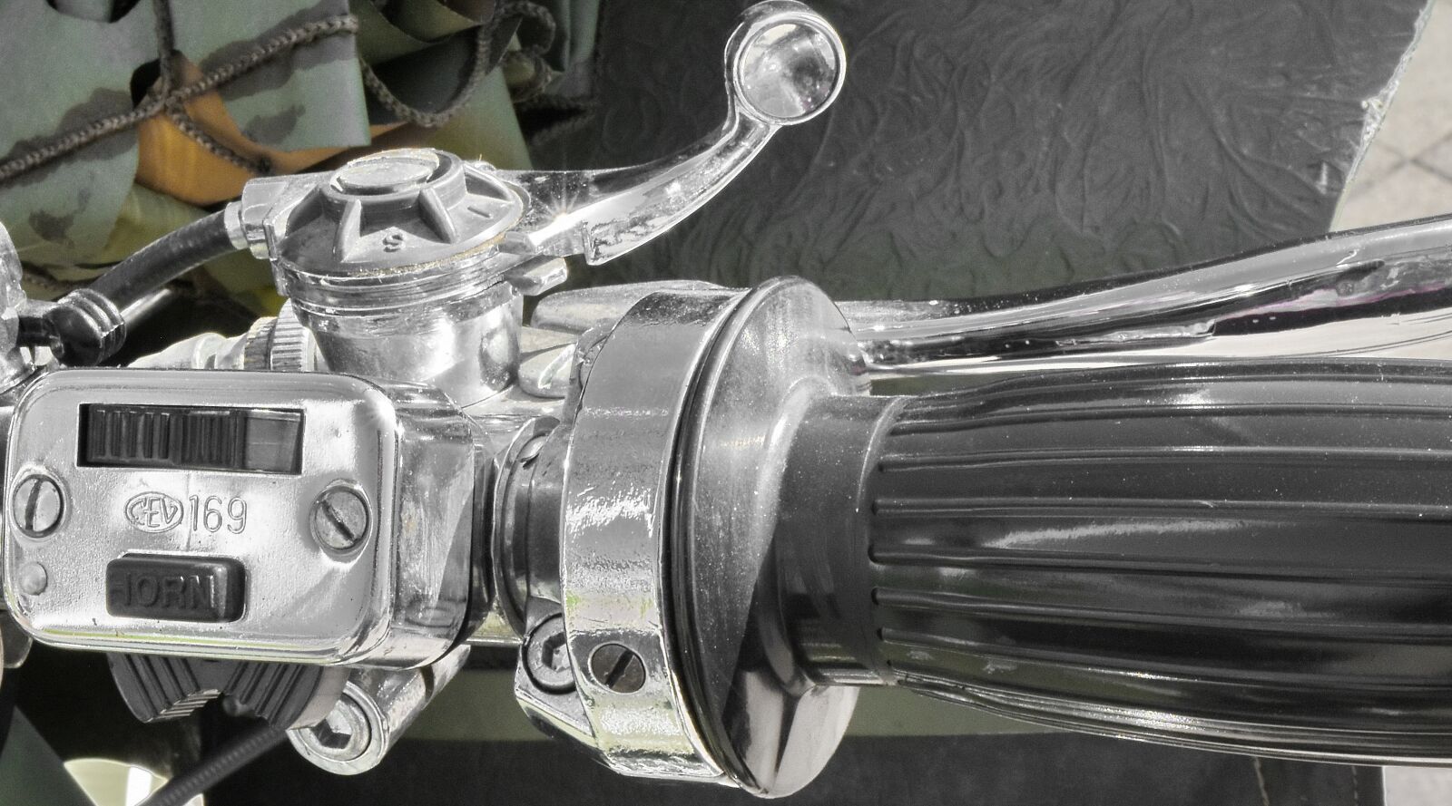 Nikon D5500 sample photo. Chrome, motorcycle, steering wheel photography