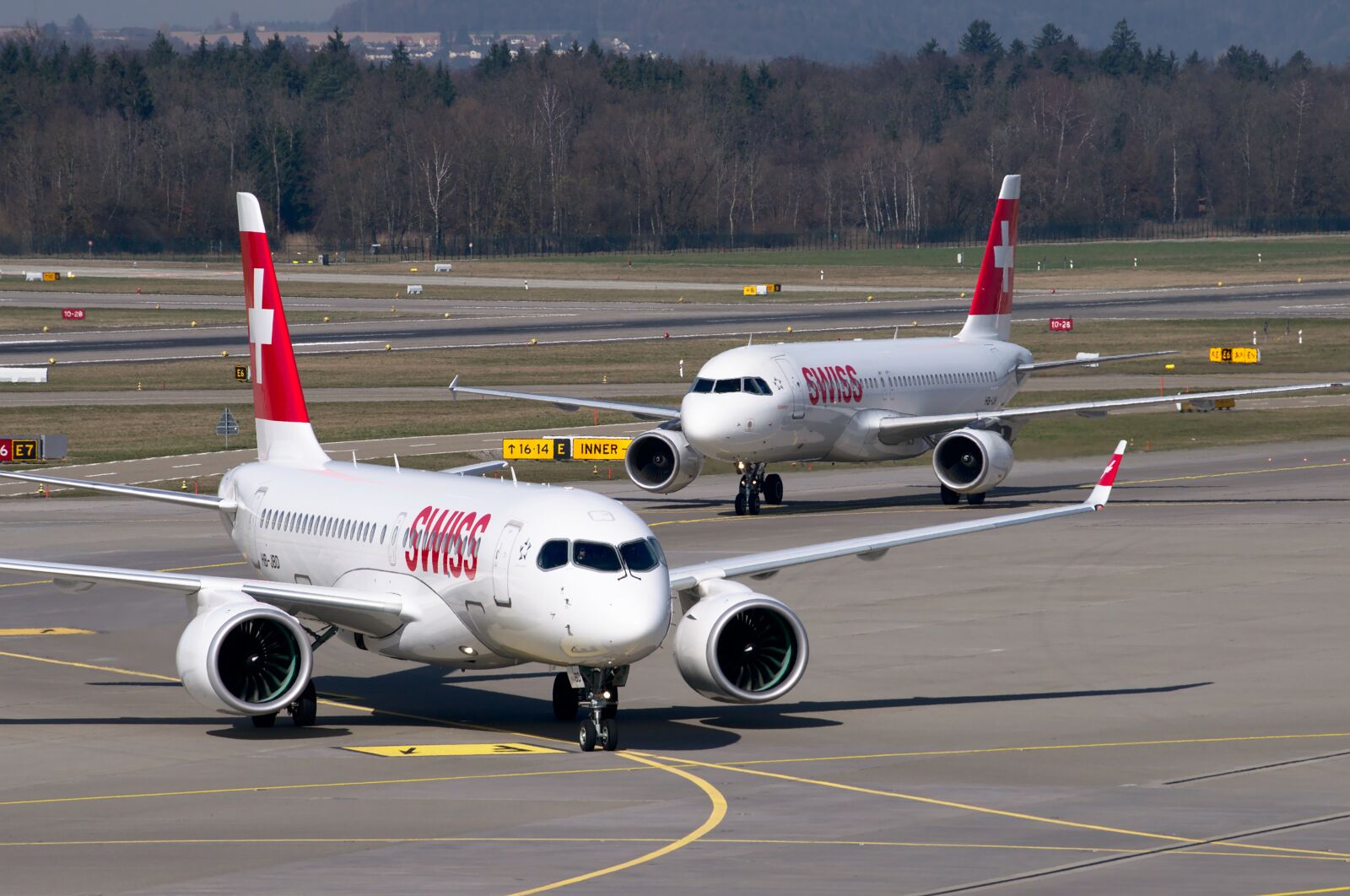 Nikon D300S sample photo. Swiss, aircraft, bombardier cs100 photography