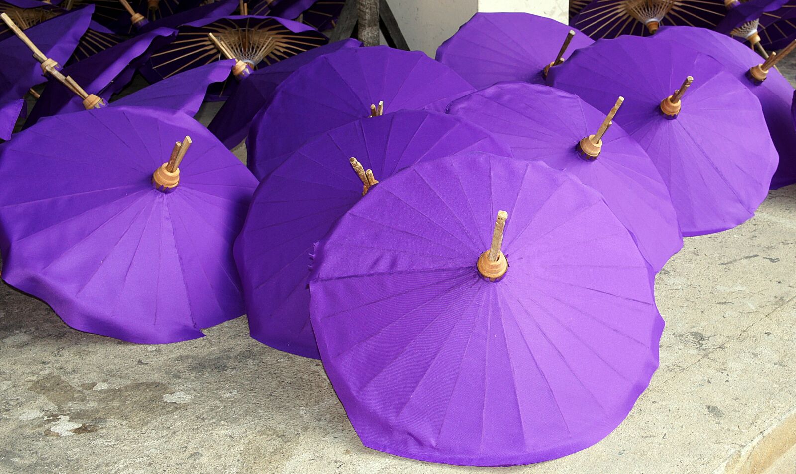 Sony Alpha NEX-3 + Sony E 18-55mm F3.5-5.6 OSS sample photo. Paper, purple, umbrella photography