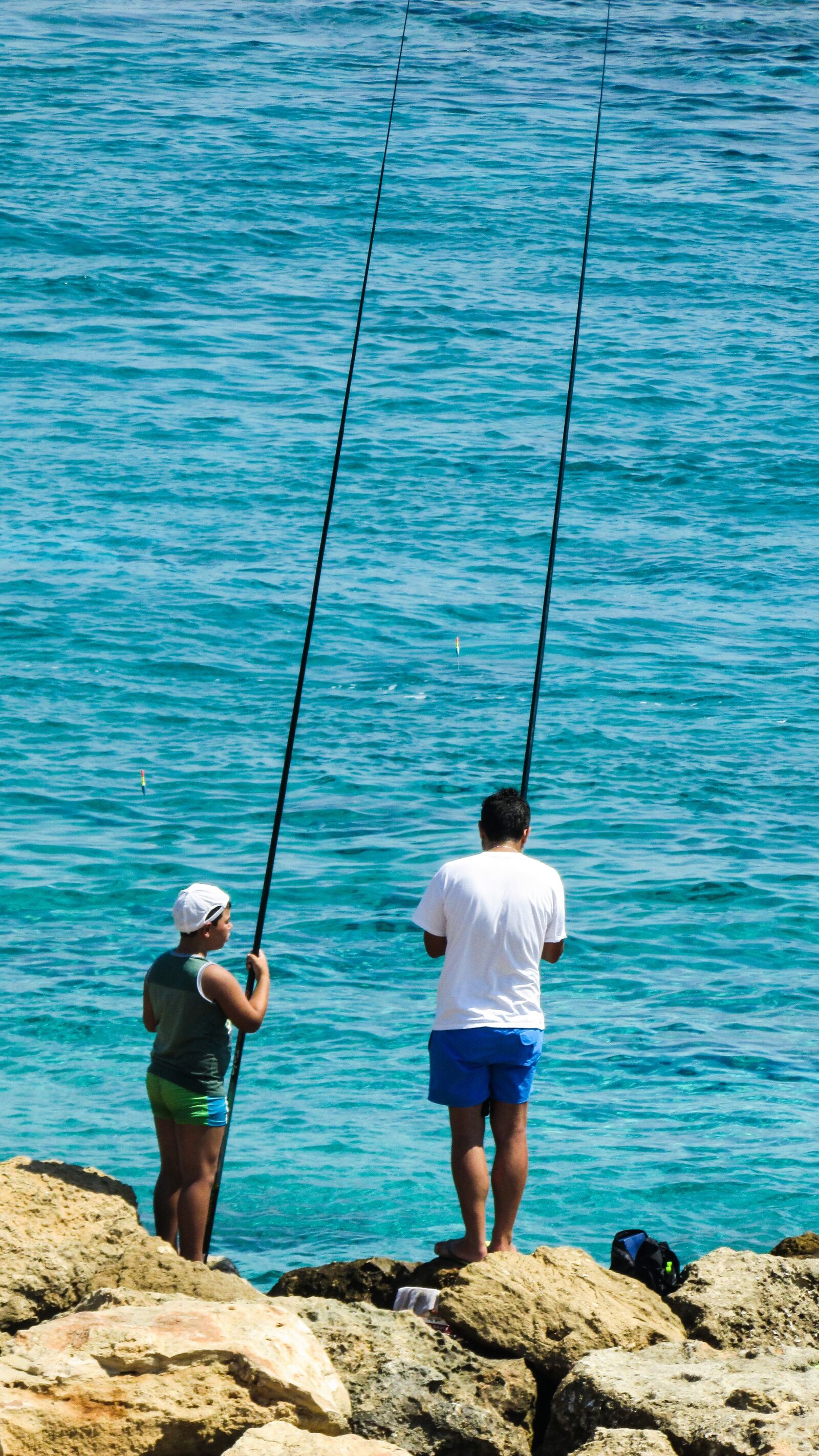 Canon PowerShot SX400 IS sample photo. Fishing, father son, summer photography