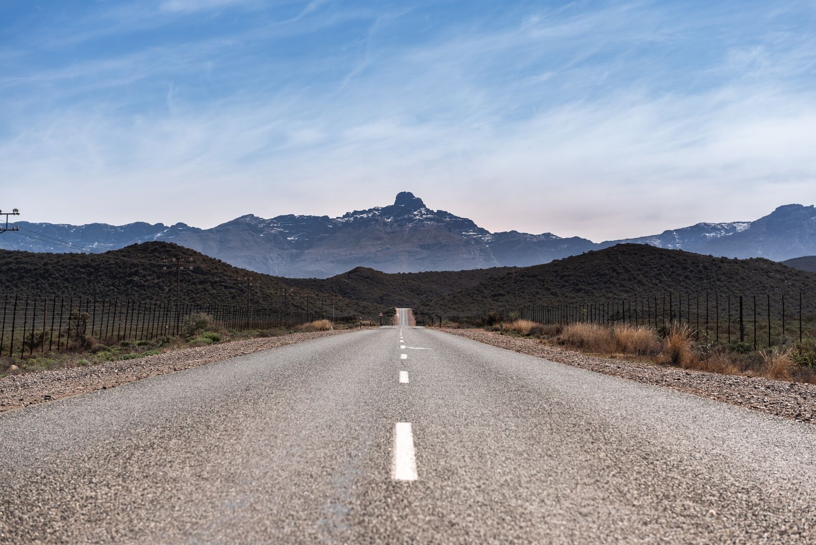 Nikon D750 sample photo. South africa, route62, asphalt photography