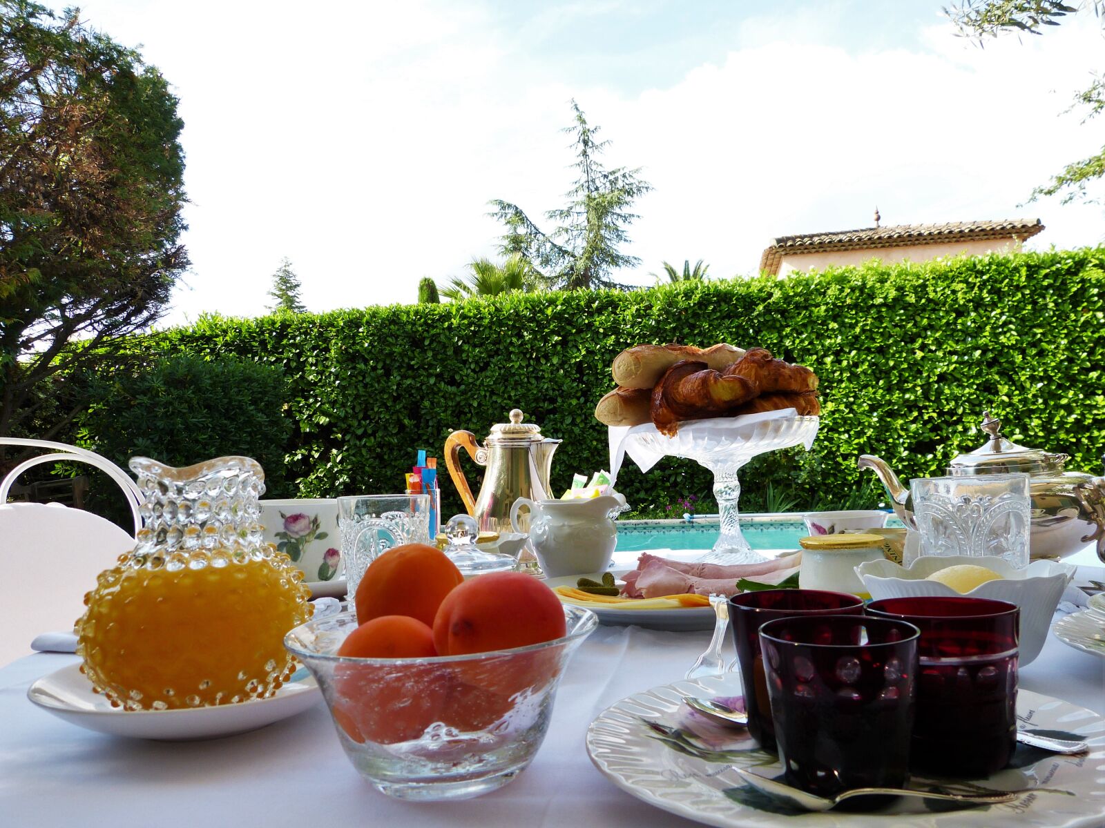 Panasonic Lumix DMC-FZ150 sample photo. Apricot, breakfast, coffee, croissants photography
