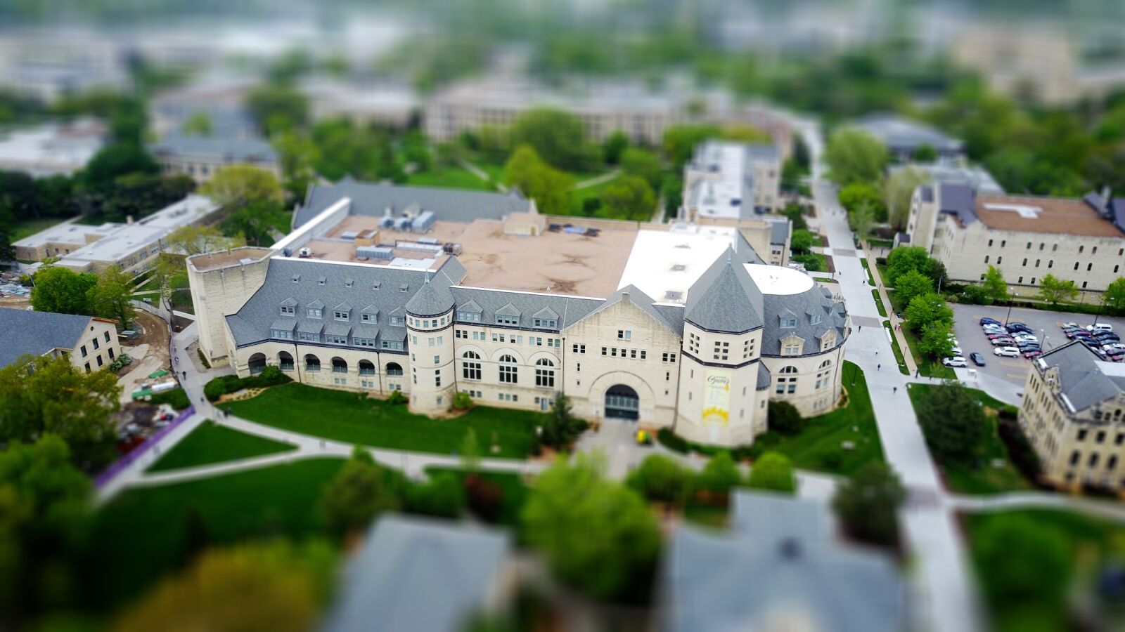 DJI FC220 sample photo. Aerial, architecture, buildings, cars photography