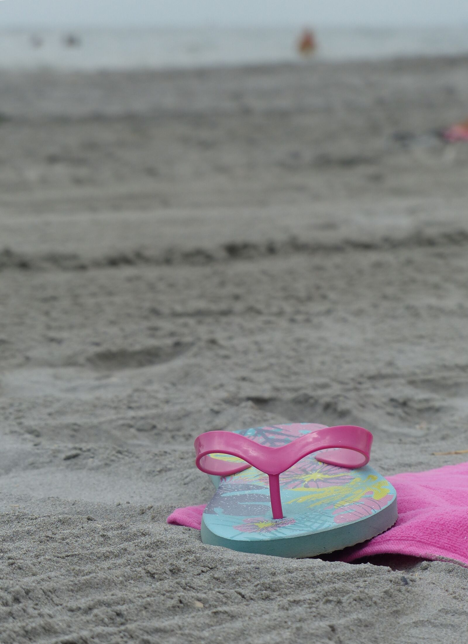 Panasonic Lumix DMC-FZ200 sample photo. Flip flops, beach, sand photography