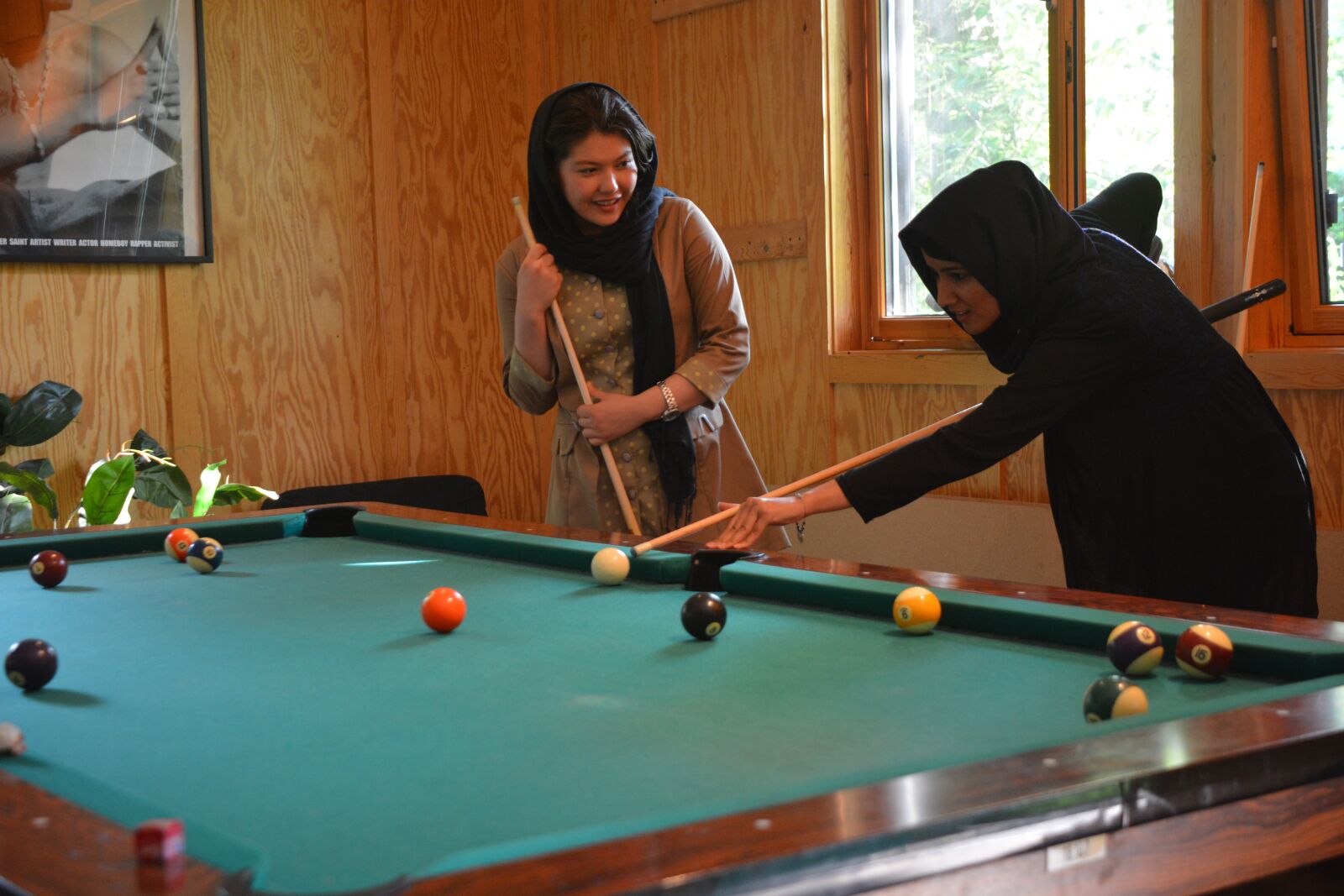 Nikon D7100 sample photo. Youth centre, girl, billiards photography