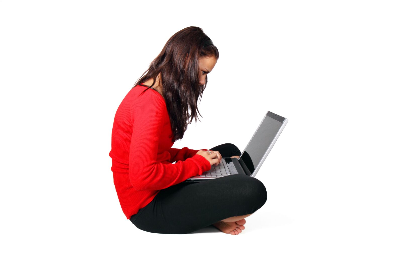 Canon EOS 50D sample photo. Computer, female, girl, isolated photography