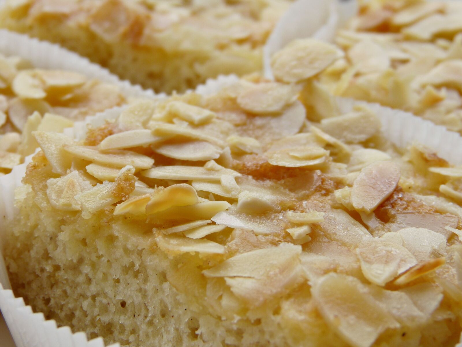Panasonic Lumix DMC-FZ150 sample photo. Butter cake, almonds, almond photography