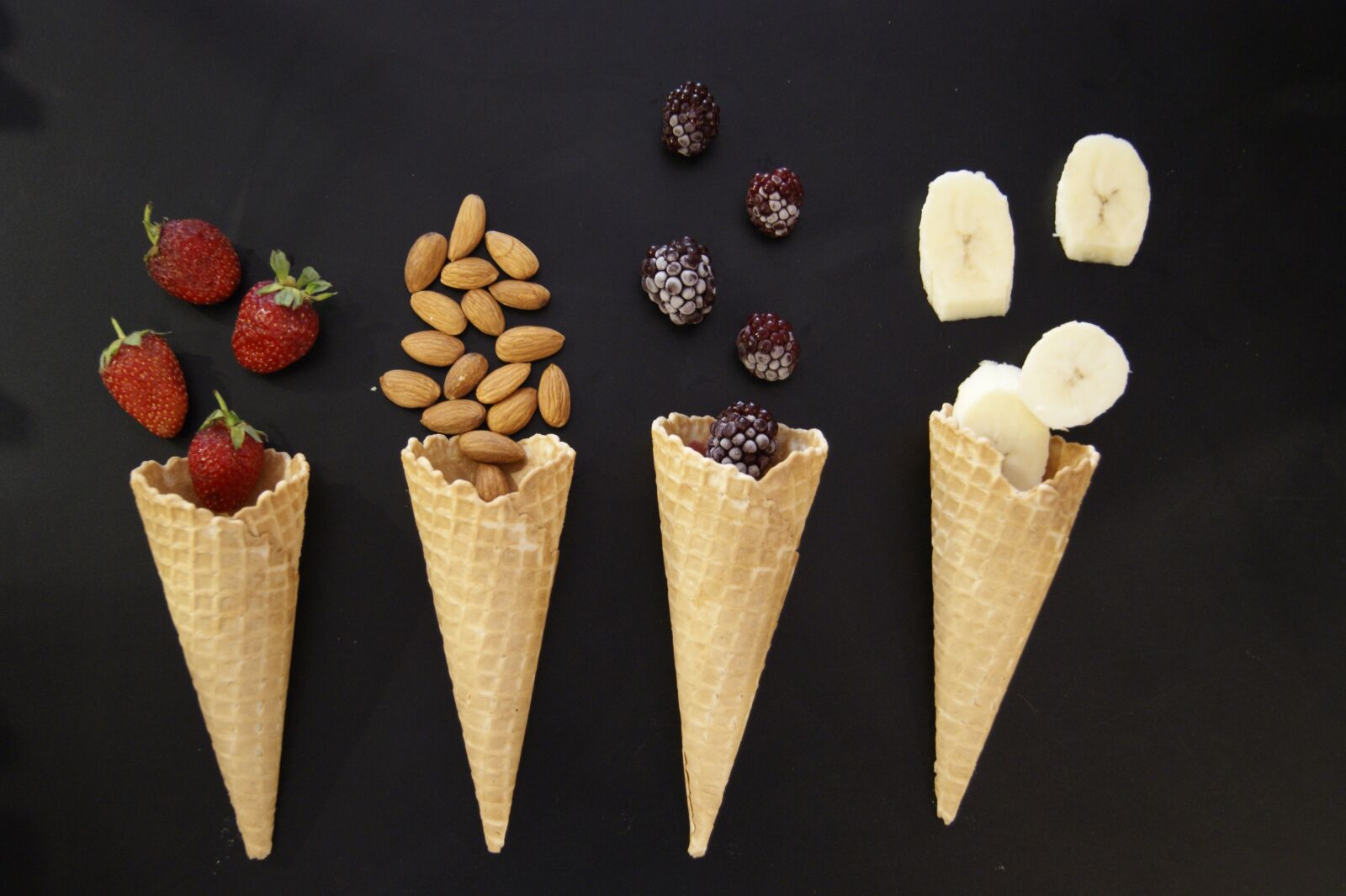 Sony Alpha DSLR-A290 sample photo. Strawberry, almond, fruit photography