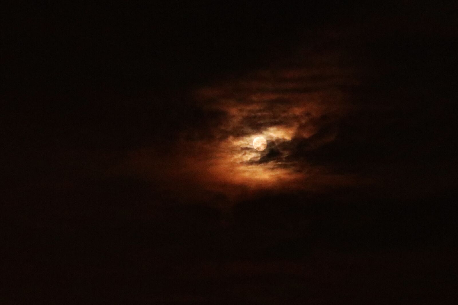 Canon EOS M100 sample photo. Full moon, clouds, moonlight photography